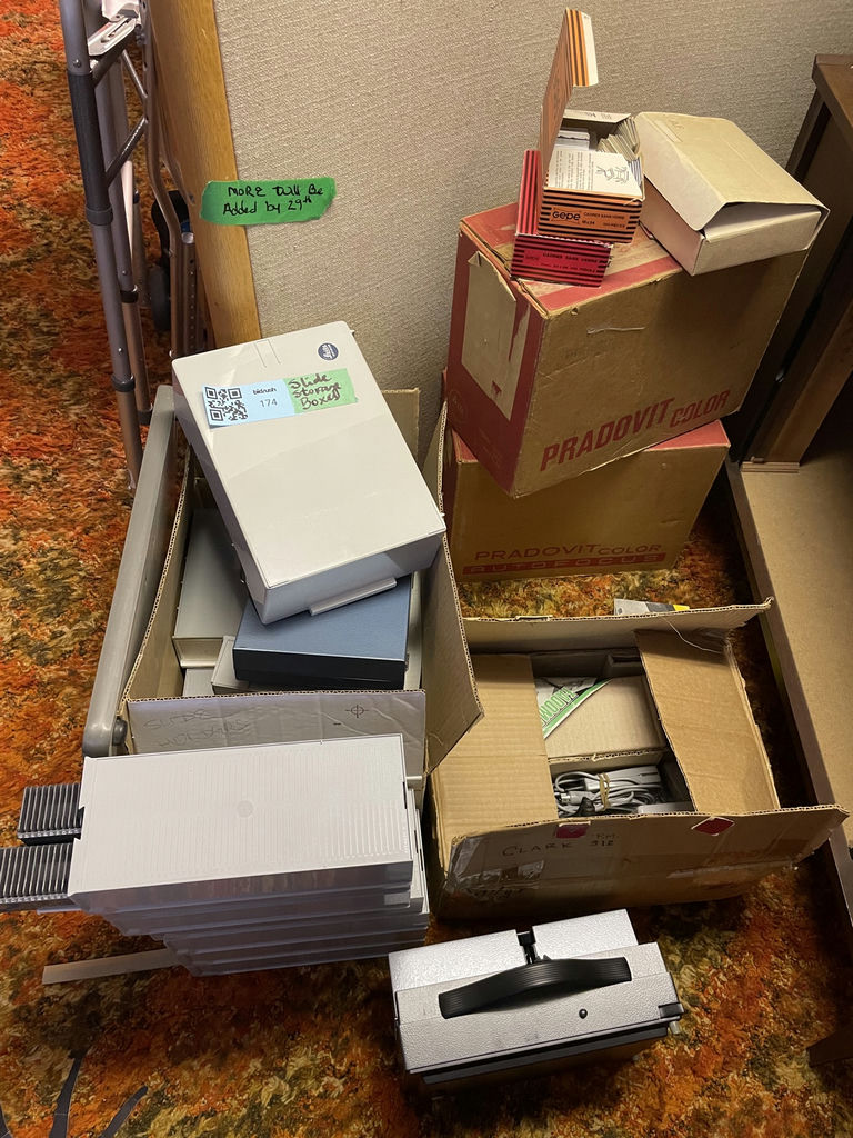 Two Leitz Pradovit Color Autofocus Slide Projector and Slide Containers/Accessories - image 2 of 12