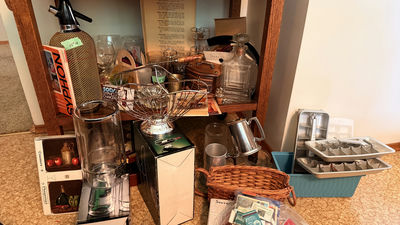 Vintage Syphon Selzer Soda Bottle & Barware Accessories - Image 1 of 29