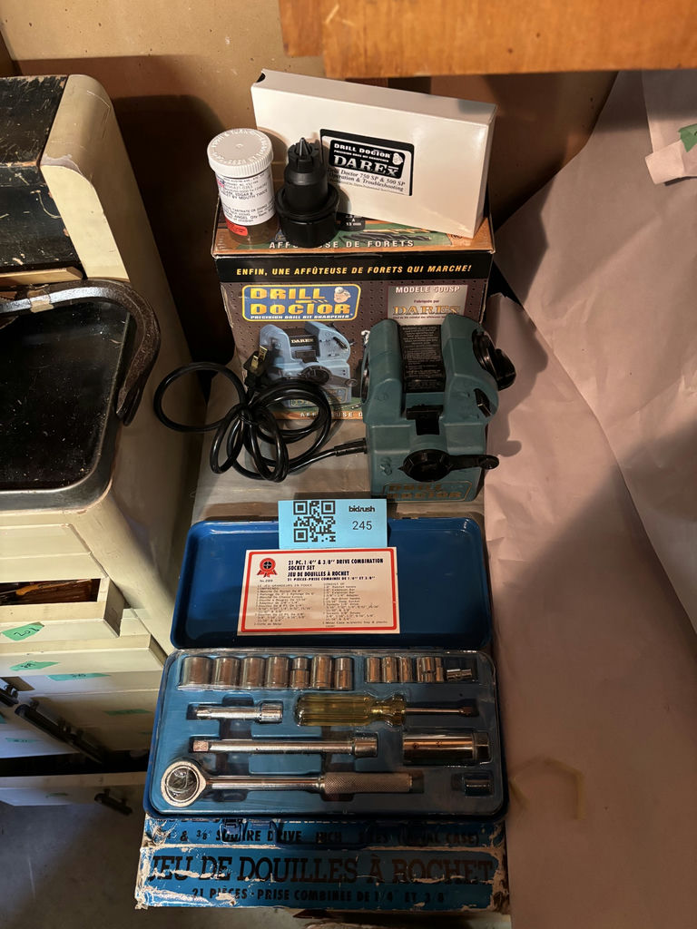 Drill Doctor Darex 500SP Drill Bit Sharpener, Makita 6406 Drill, and Socket Set - image 2 of 14
