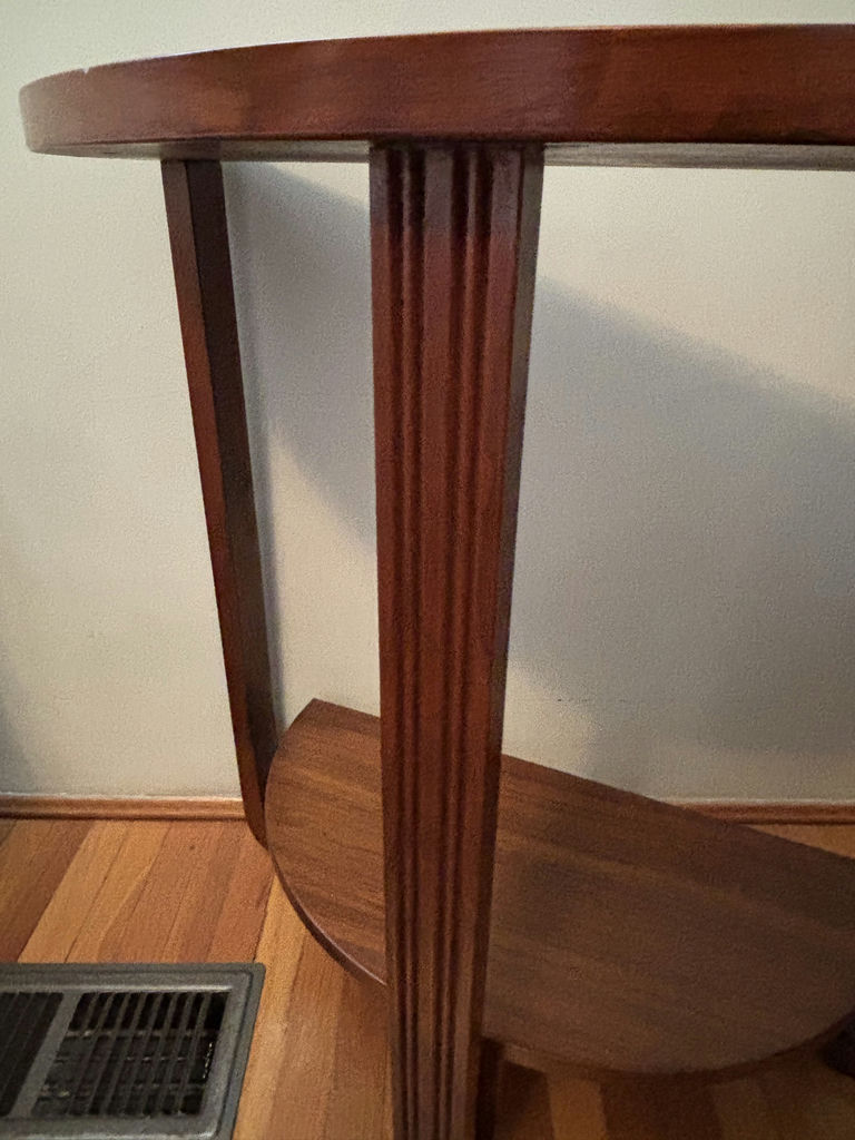 Wooden Three-Drawer Chest, Half-Moon Side Table & Area Rug - image 8 of 16