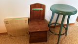 Step Stool, Wooden Storage Stool, Plastic Platform, and Green Metal Stool - thumbnail 2 of 19