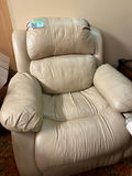 Beige Leather Recliner Chair - thumbnail 1 of 6