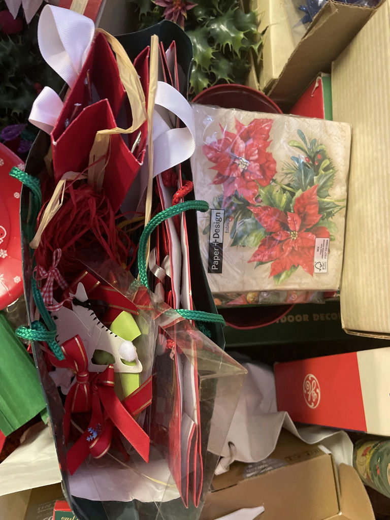 Assorted Vintage Christmas, Holiday Decorations and Gift Wrapping Supplies - image 10 of 18