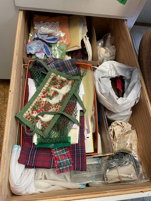 Sewing Patterns, Fabric Scraps, and Sewing Supplies - Image 1 of 12