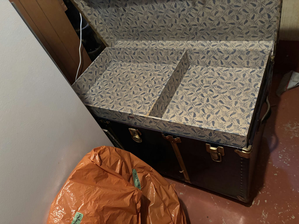 Vintage McBrine Strongbox Wooden Storage Trunk - image 9 of 16