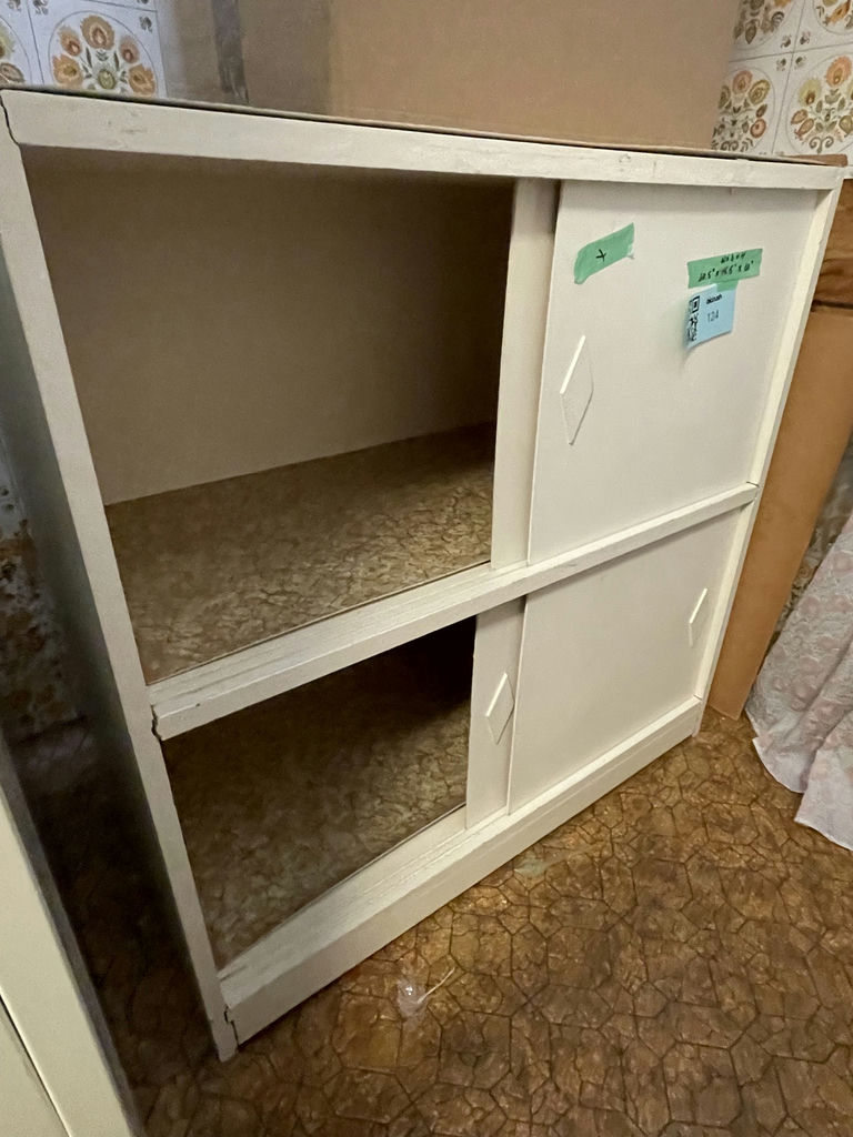 White Storage Cabinet with Removable Sliding Doors - image 2 of 4