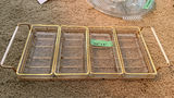 MCM Glass Serving Tray, Shrimp Cocktail Glasses, and Metal Rack with Glass Dishes - thumbnail 3 of 8