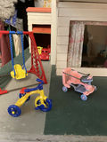 Vintage Hand-Made Dollhouse with Accessories - thumbnail 6 of 17