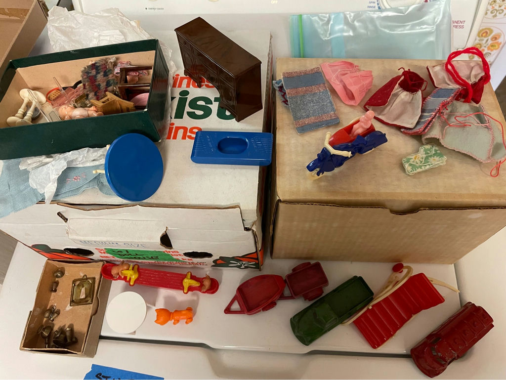 Vintage Hand-Made Dollhouse with Accessories - image 4 of 17