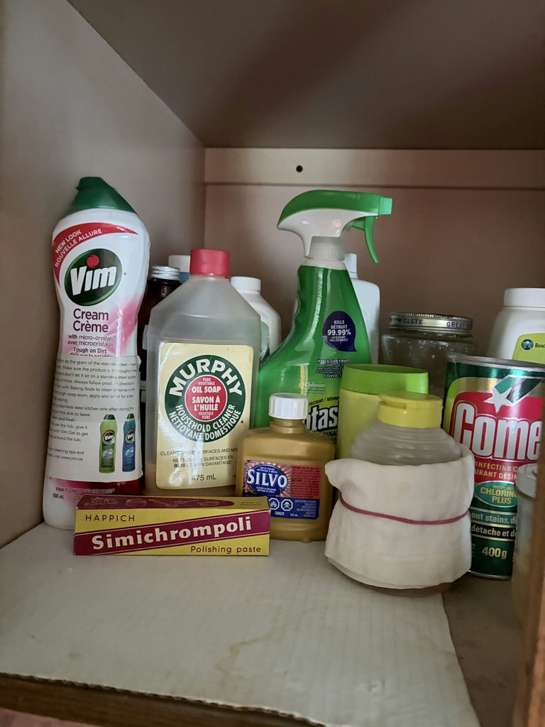 Assorted Household Cleaning Supplies and Gloves - image 2 of 7
