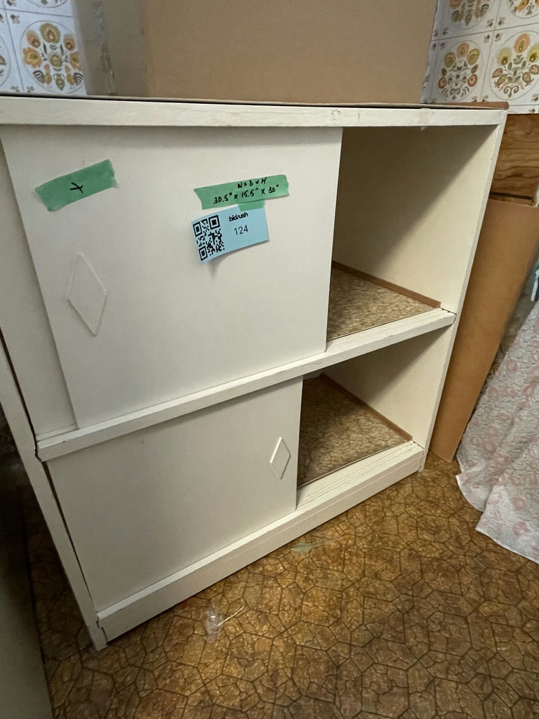 White Storage Cabinet with Removable Sliding Doors - image 3 of 4