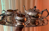 Silver Plated & Stainless Steel Serving Trays, Tea Set, and Serving Pieces - thumbnail 19 of 23