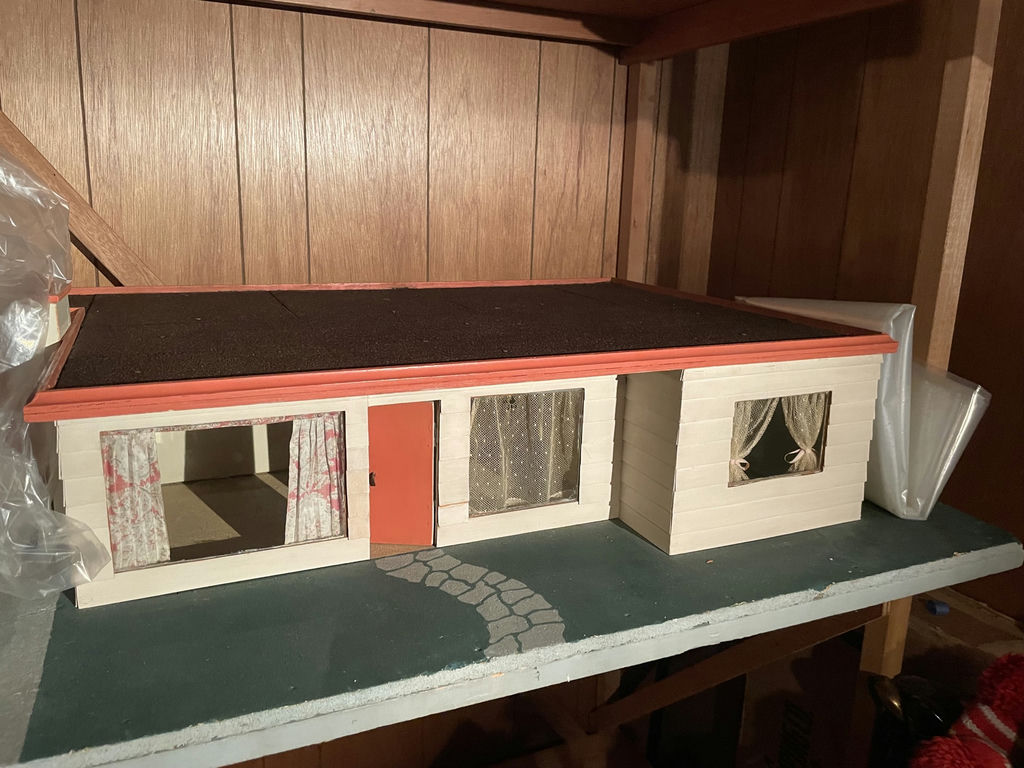 Vintage Hand-Made Dollhouse with Accessories - image 14 of 17