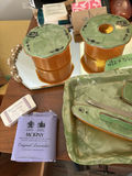 Vintage Vanity Set with Mirror Tray, Containers, Grooming Tools, and Assorted Soaps - thumbnail 5 of 13