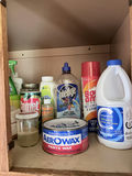 Assorted Household Cleaning Supplies and Gloves - thumbnail 1 of 7
