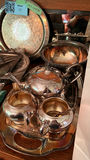 Silver Plated & Stainless Steel Serving Trays, Tea Set, and Serving Pieces - thumbnail 2 of 23