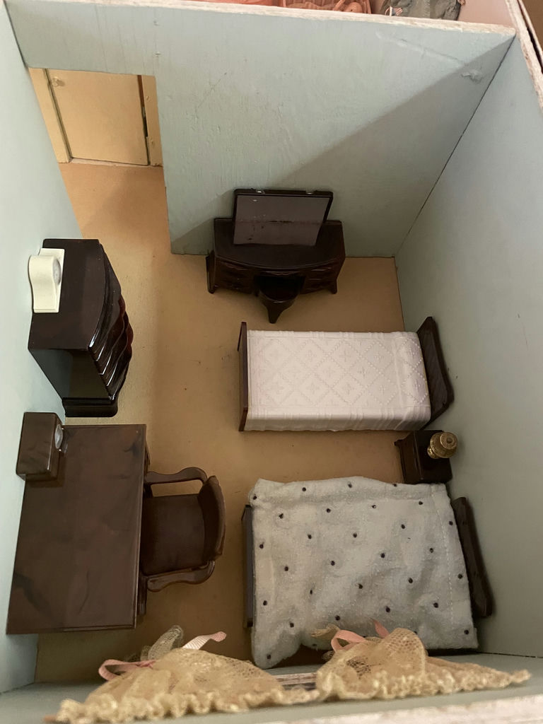 Vintage Hand-Made Dollhouse with Accessories - image 7 of 17