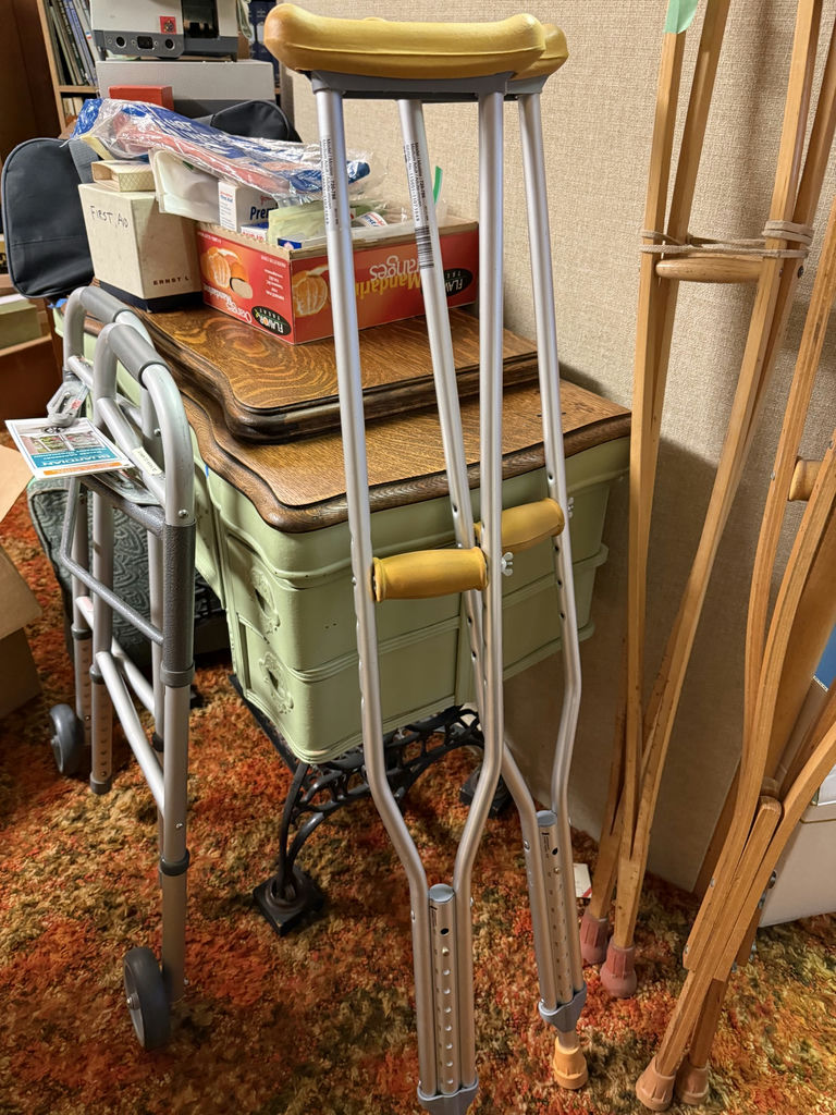 Invacare Walker, Wooden Crutches, and Medical Supplies - image 13 of 17