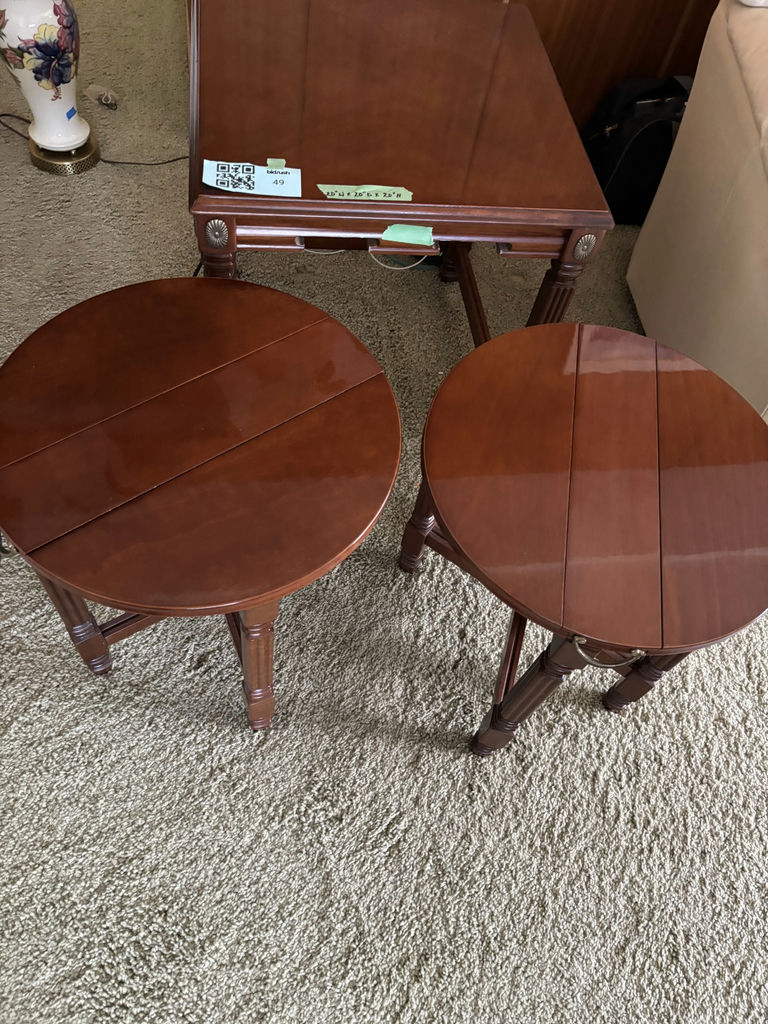 Vintage 1960s 3-Piece Nesting Mahogany Side Tables - image 1 of 10