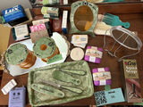 Vintage Vanity Set with Mirror Tray, Containers, Grooming Tools, and Assorted Soaps - thumbnail 2 of 13