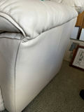 Beige White Leather Three-Seat Sofa - thumbnail 4 of 8