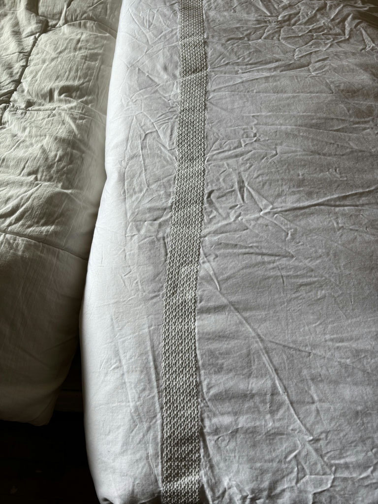 White Bedding and Decorative Pillows - image 3 of 11