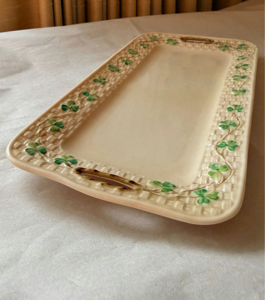 Belleek Irish Fine China - Shamrock Cream & Sugar Set - image 12 of 19