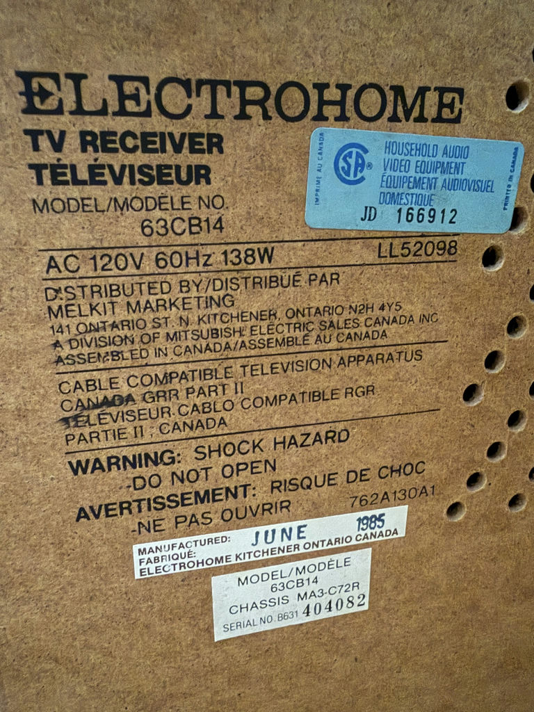 Electrohome Console Television - Vintage 1985 - image 8 of 10