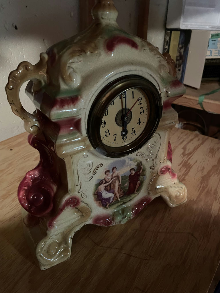 Strasburg Ware Ceramic Mantel Clock - image 2 of 7