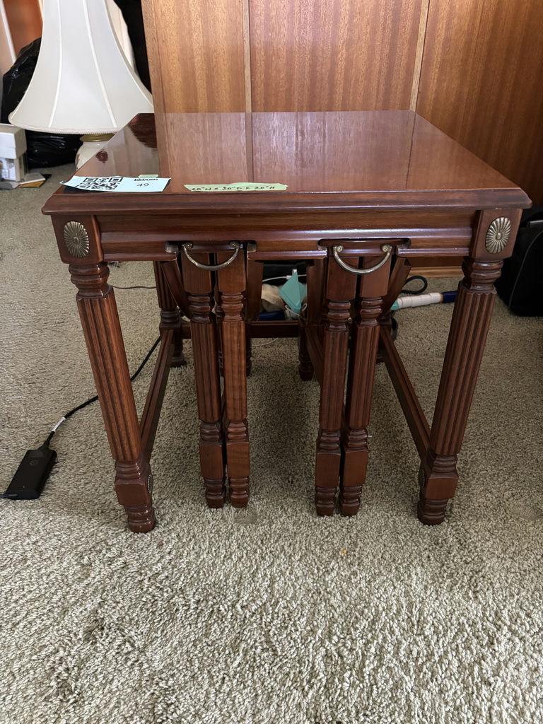 Vintage 1960s 3-Piece Nesting Mahogany Side Tables - image 6 of 10