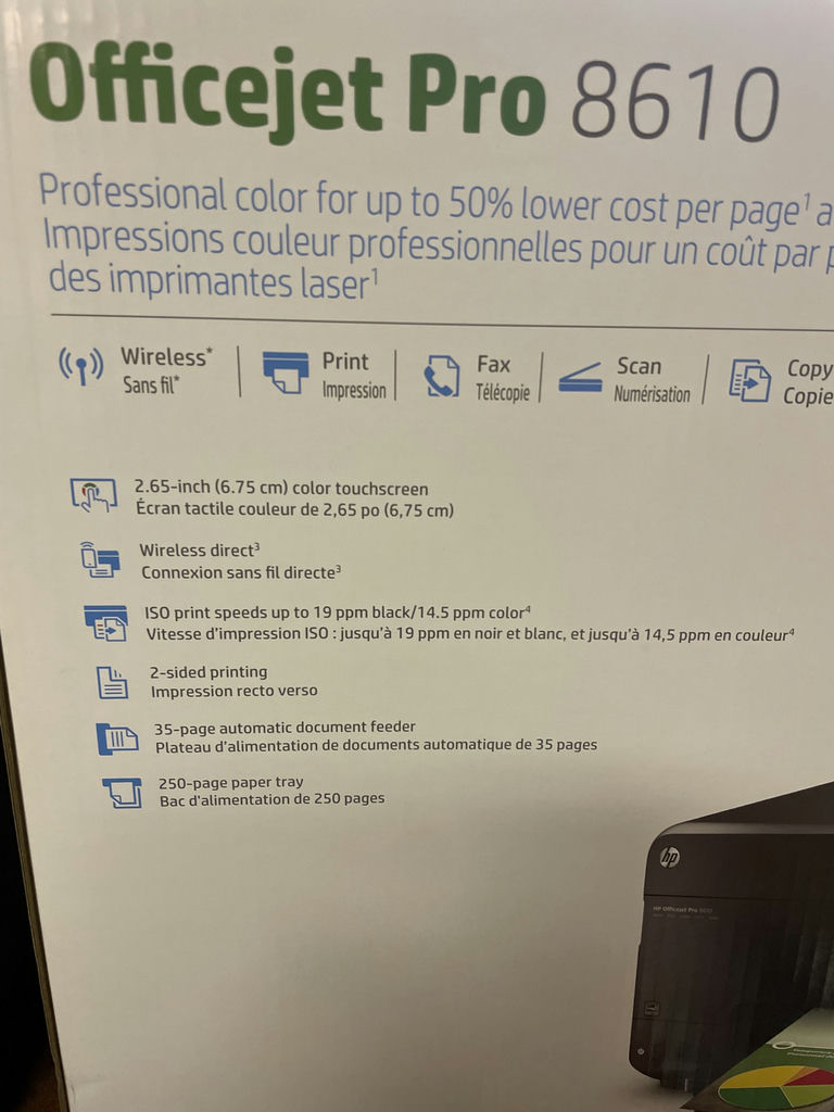 HP Officejet Pro 8610 All-in-One Printer with Box and Software Disc - image 3 of 8