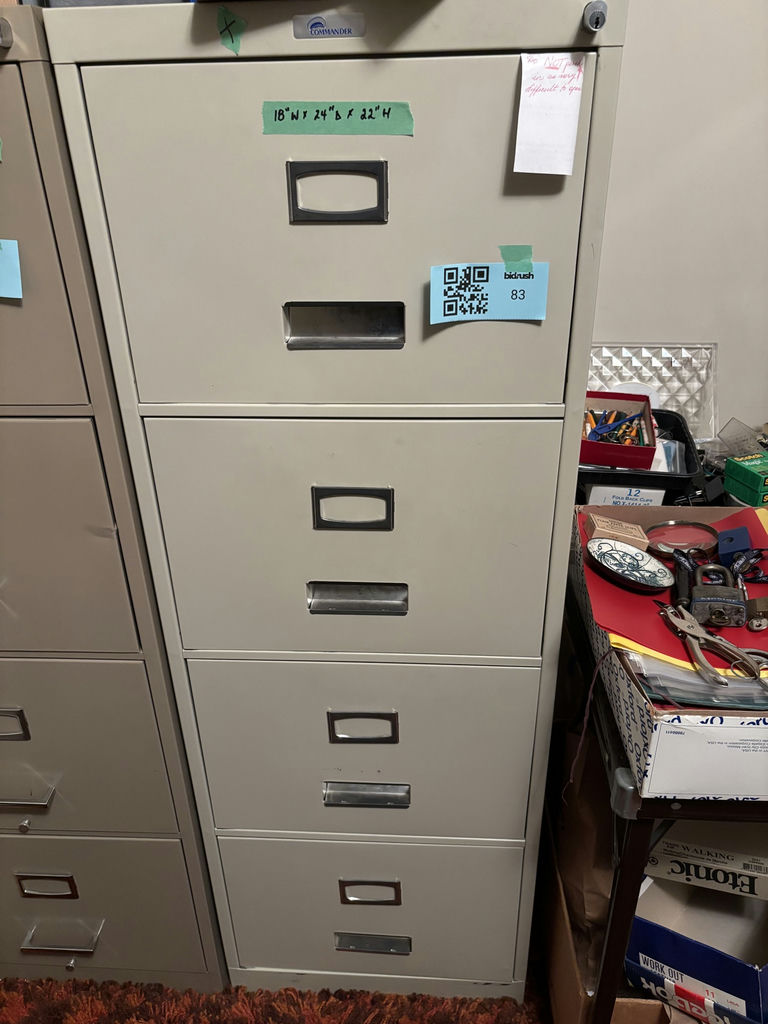 Commander Four-Drawer Vertical Filing Cabinet - image 2 of 4