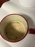 White Enamelware Kitchen Items with Red Trim - thumbnail 6 of 12
