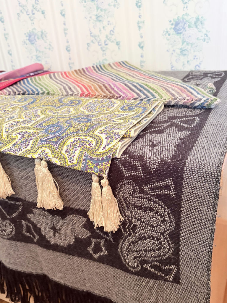 Assorted Decorative Scarves, Shawls, and Textile Pieces - image 2 of 6