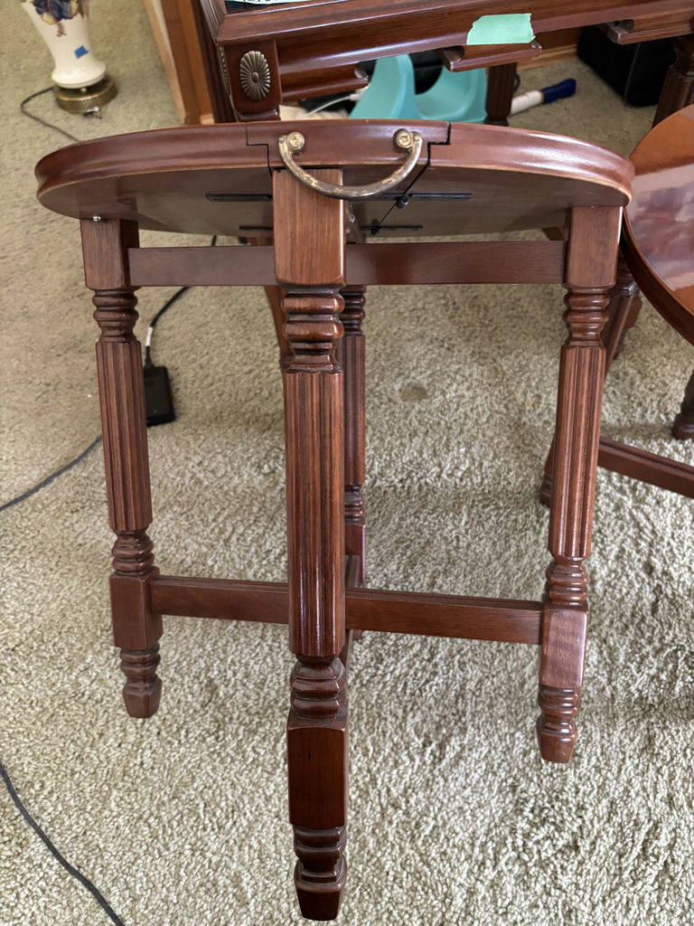 Vintage 1960s 3-Piece Nesting Mahogany Side Tables - image 4 of 10