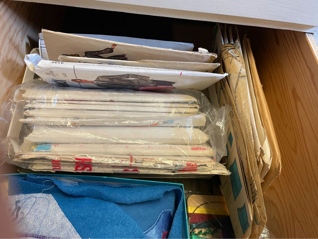 Sewing Patterns, Fabric Scraps, and Sewing Supplies - image 5 of 12