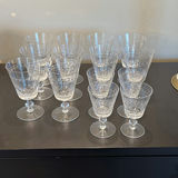 Set of Cut Crystal Stemware Glasses - Vintage - thumbnail 1 of 12