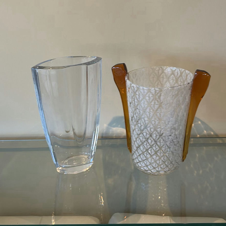 Two Decorative Glass Vases - image 1 of 8