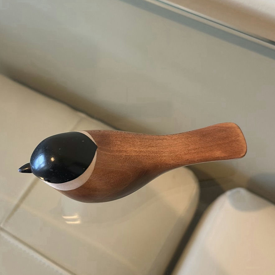 Jim Harkness Wooden Chickadee Bird Decoy - image 3 of 7