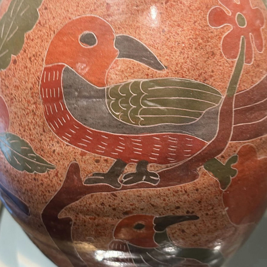 Hand-Painted Decorative Pottery Vase - image 8 of 11