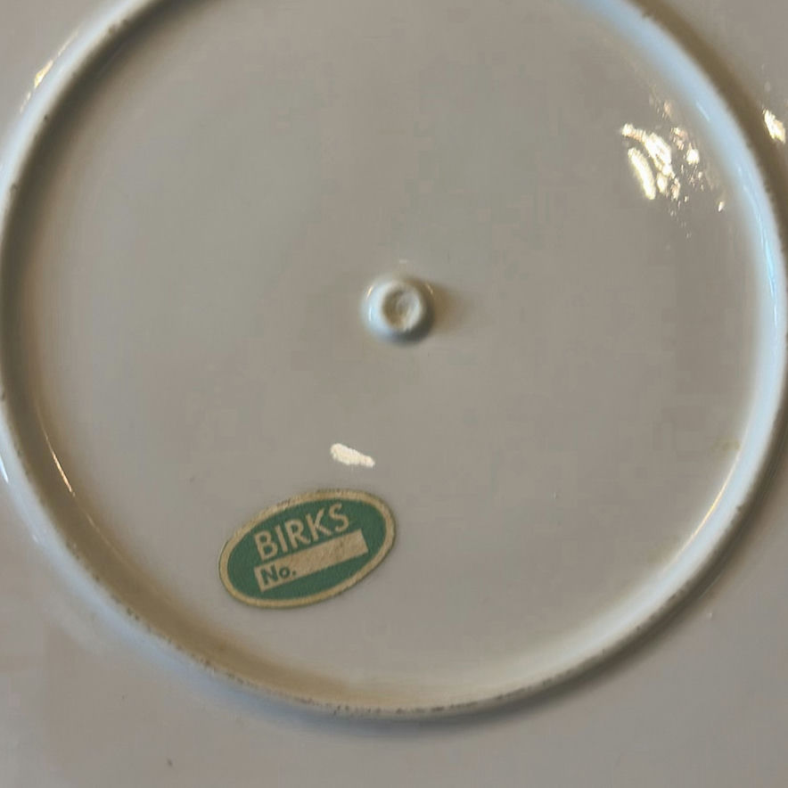 BIRKS Hand Painted French Porcelain Bowl, Plate, and Serving Spoon - image 8 of 10