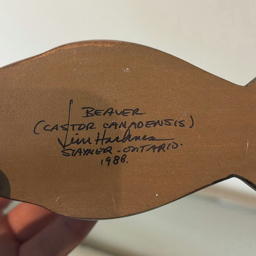 Jim Harkness Wooden Beaver Decoy - image 7 of 8