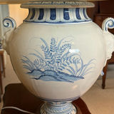 Blue and White Ceramic Table Lamp - from Italian Pharmacy Urn - thumbnail 10 of 12
