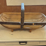 Handcrafted Wooden Gathering Basket - thumbnail 2 of 9