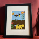 Framed Colorful Animal Art Print - thumbnail 1 of 5