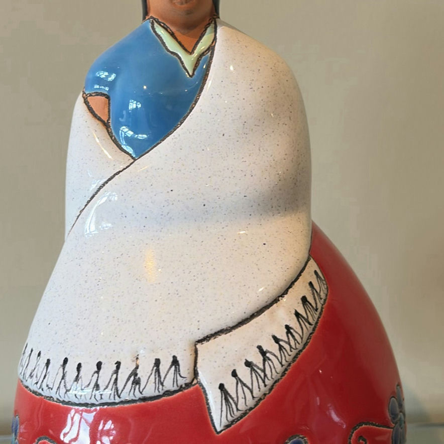 Ceramic Figurine of Woman in Traditional Dress - Eduardo Vega - image 6 of 10