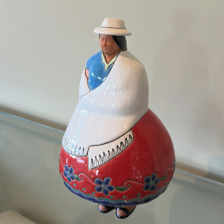 Ceramic Figurine of Woman in Traditional Dress - Eduardo Vega - image 2 of 10