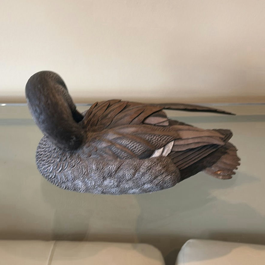 Gosset Wildlife Collection Preening Gadwell Carved Duck Decoy - image 7 of 12