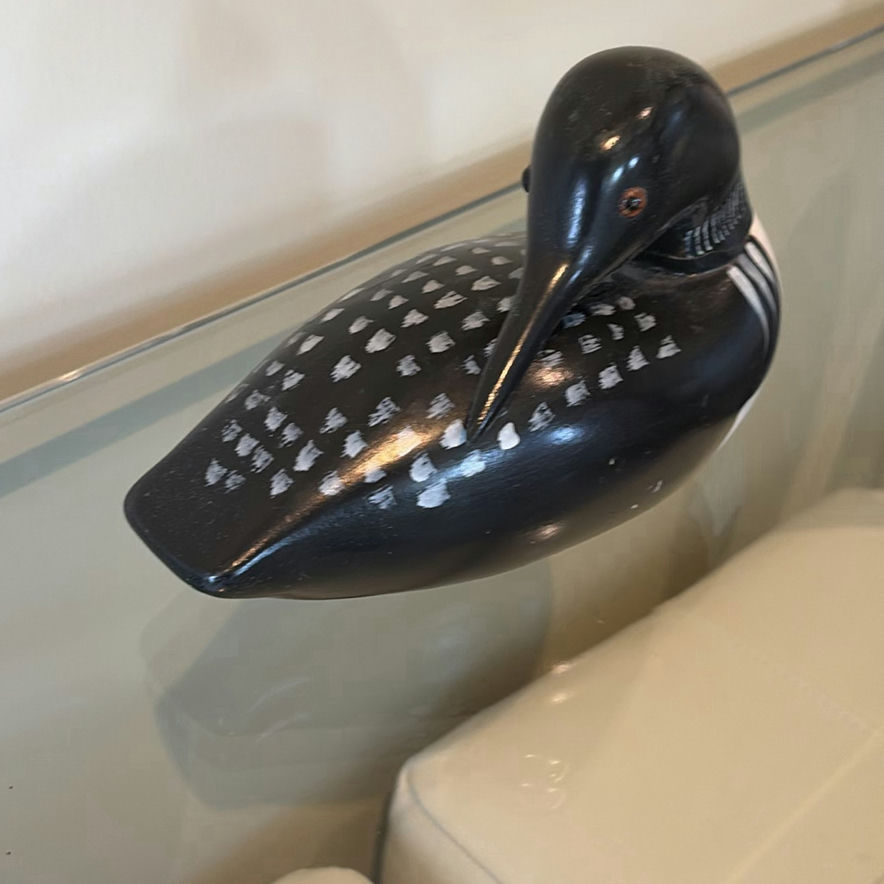 Jim Harkness Wooden Loon Bird Decoy - image 4 of 9