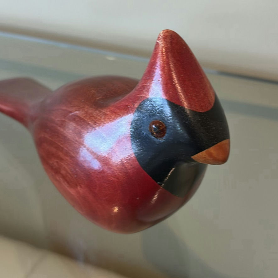 Jim Harkness Wooden Cardinal Bird Decoy - image 2 of 8